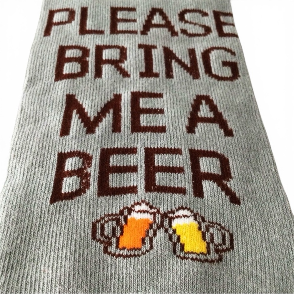 SAUCEY SOCKS “Please Bring Me a Beer” Knee‑Highs – Size L – NWT - Picture 4 of 14